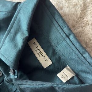 Burberry Dark Teal Button Down Shirt